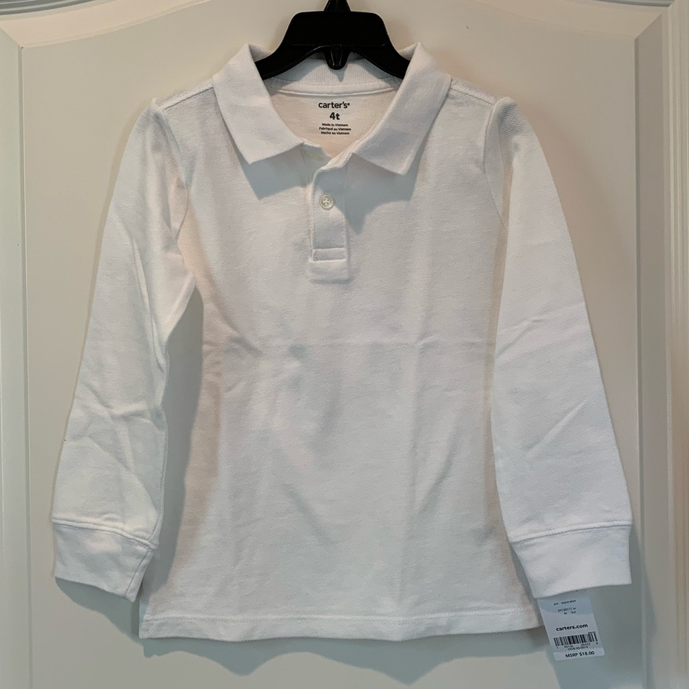 💙 NWT. Carter’s long sleeve polo.